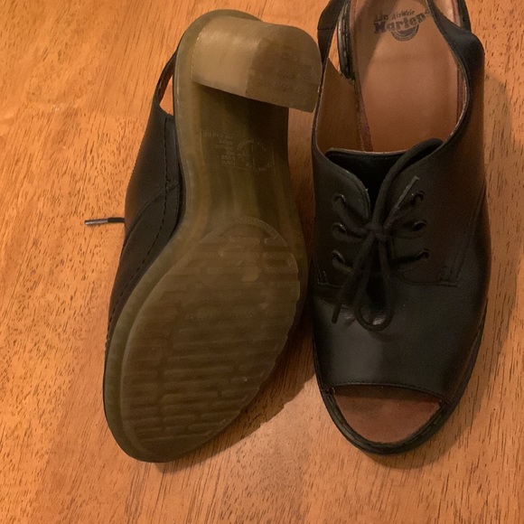 Dr Martens open toe heel shoe leather - Picture 3 of 6